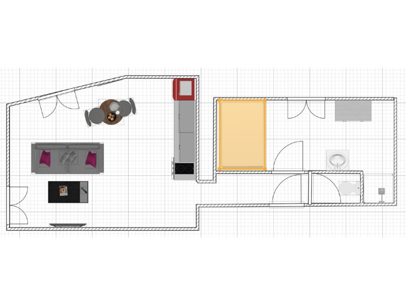 Plan du logement (non contractuel) — Logement 3 — T2 35 m²